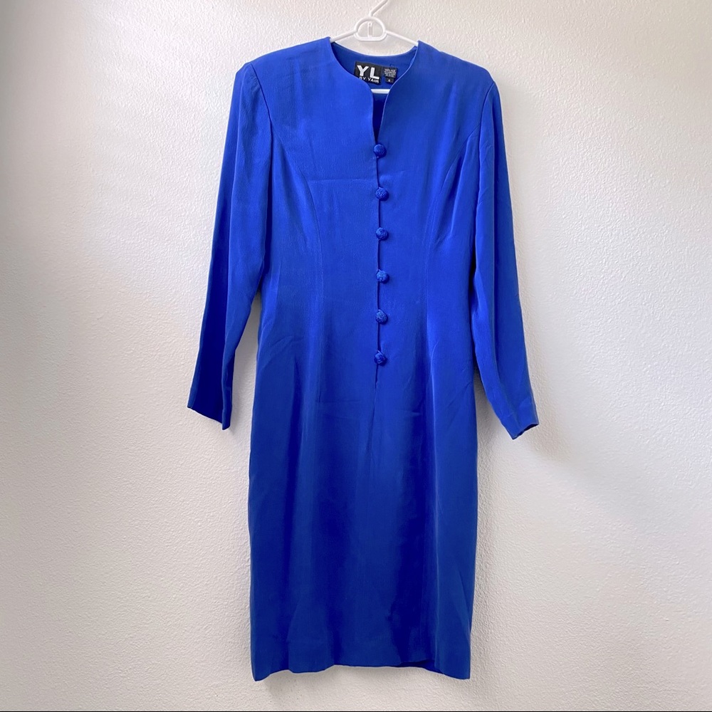 Vintage Silk Blue Dress